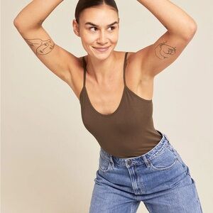 BOODY Brown Fitted Camisole Top XS Soft